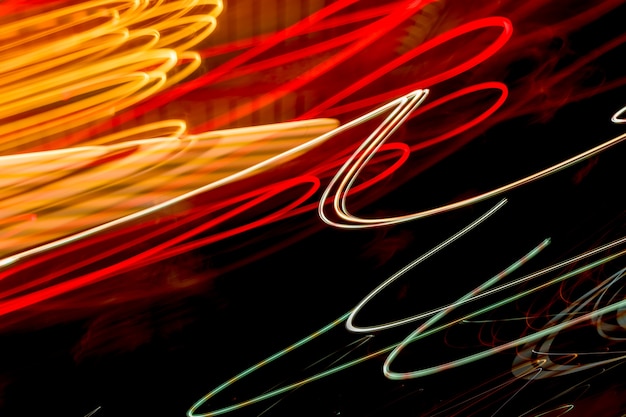 Abstract Light Trails at Night