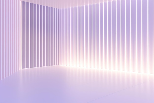 Абстрактная светлая фиолетовая комната со светом Иллюстрация AI GenerativexA