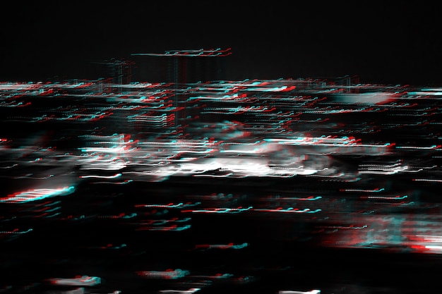 Abstract lighting cityscape Noise Glitch Error