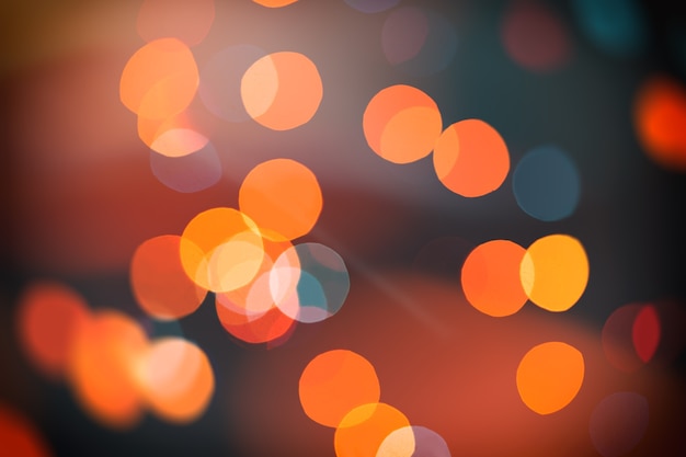 Foto fondo astratto delle luci. immagine sfocata e flou di luci festive con bokeh