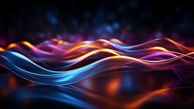 Abstract lights waves background