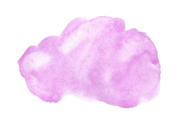 Abstract lilac watercolor on white background Watercolor clipart for text or logo
