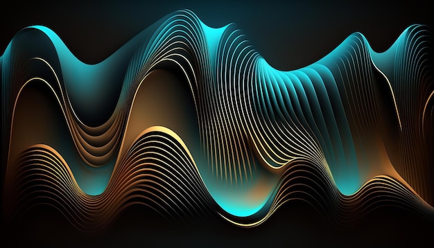 Abstract line background UI and UX designed isolated on black background Generated AI