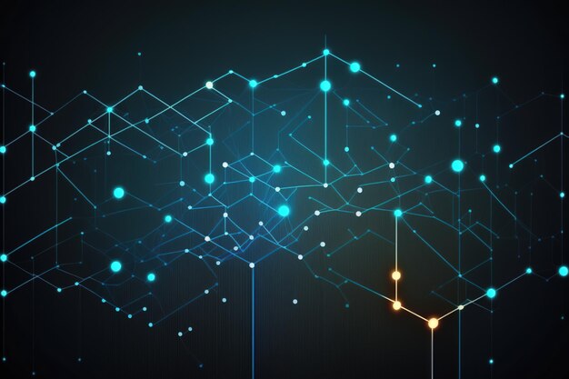 抽象的な線と点は、背景技術接続デジタルデータとビッグデータの概念を接続します