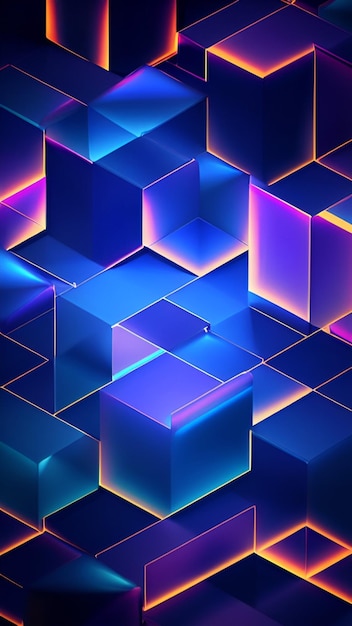 Abstract lines and shapes of geometric intensity color background