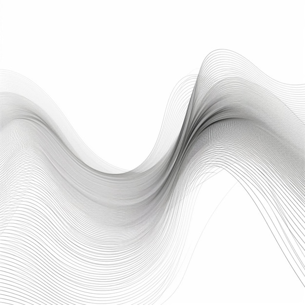 白い背景の抽象的なライン 生成的 ai