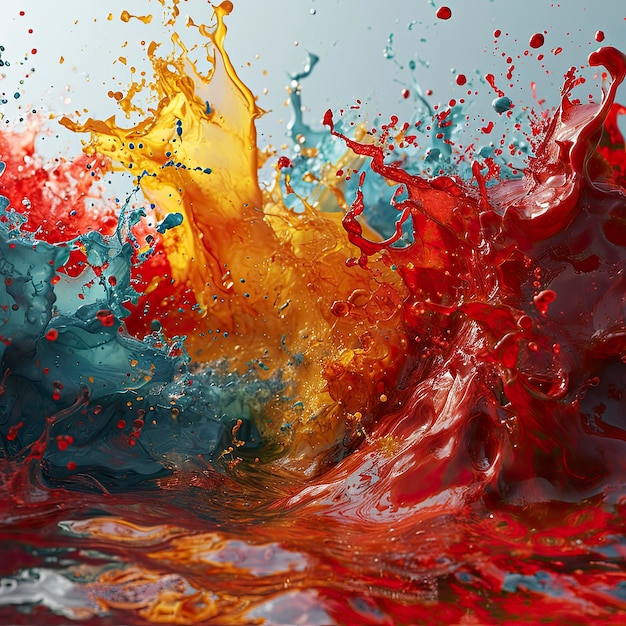 Abstract Liquid 3D Shapes Floating Paint Background Images Hd Wallpapers
