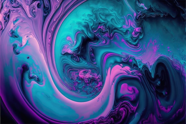 Abstract of liquid art painting in purple and pink color in marble texture
