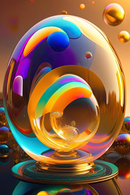 Abstract liquid bubbles or abstract wallpaper cool background ai generated