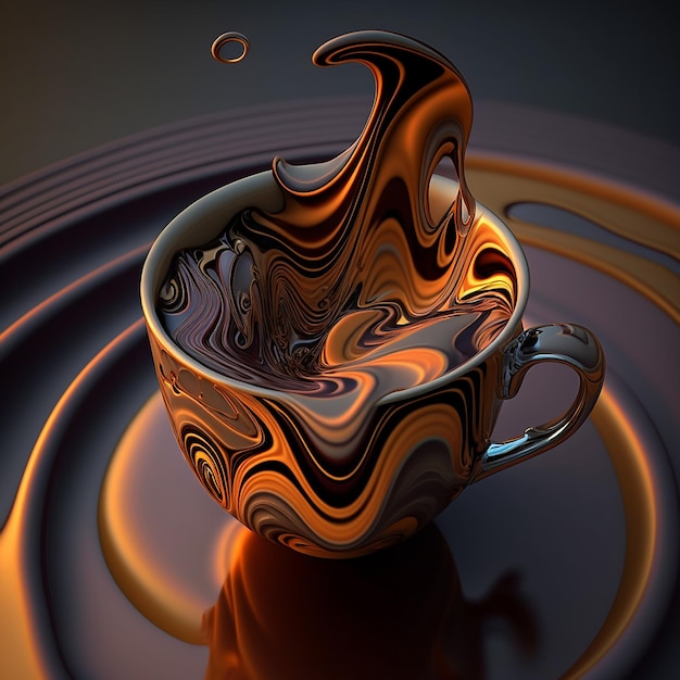 Abstract liquid coffee