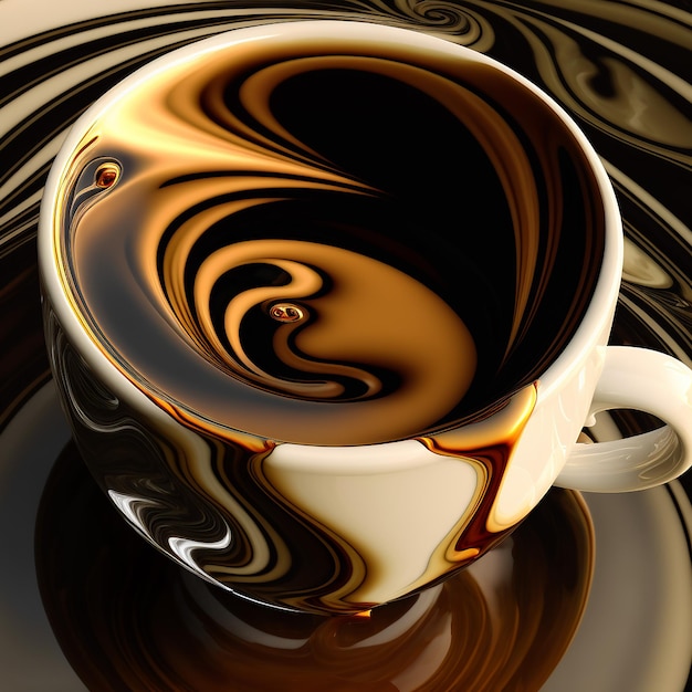 Abstract liquid coffee