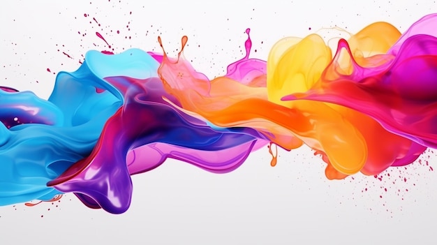 abstract liquid color white background