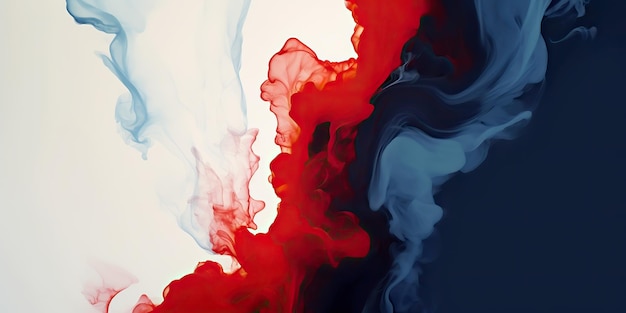 추상적인 액체 동적 연기 물 스프레이 드로잉 그림  캔버스에 잉크를 칠하는 장식적 배경 장면