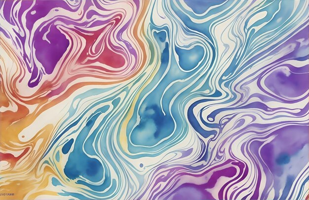 Photo abstract liquid marble texture ink ripples watercolor design background