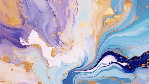 Abstract liquid of mixed soft color