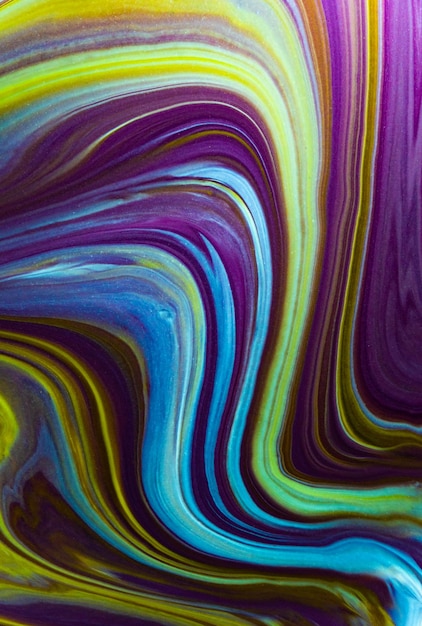 Pittura liquida astratta in movimento con dettagli in marmo per creativi d'arte