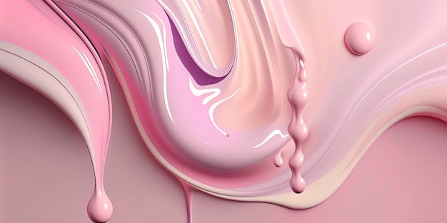 Abstract liquid pink shapes abstract background desing with pastel pink color