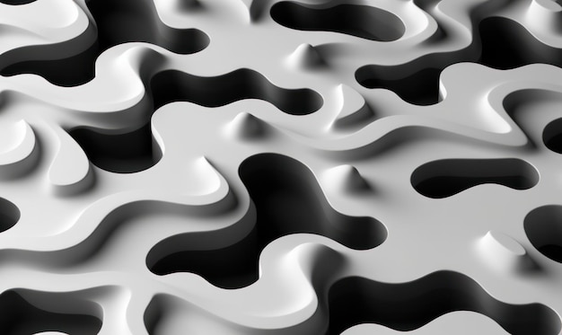 Abstract liquid wallpaper Monochrome geometric background For banner postcard book illustration card Created with generative AI tools