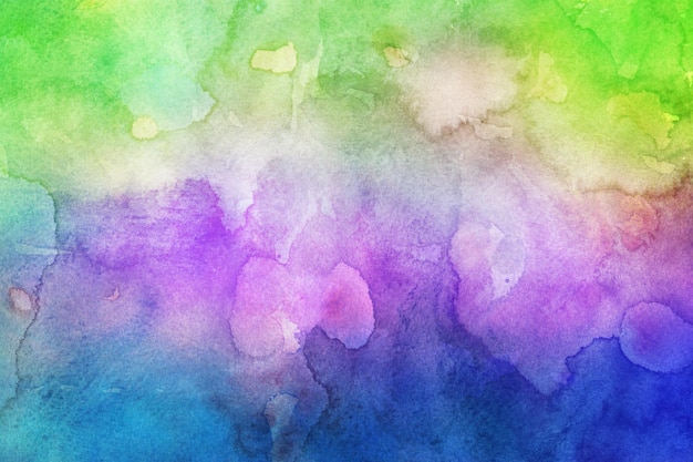 Abstract liquid watercolor background in pastel rainbow colors