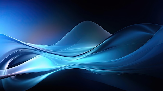 Abstract liquid wavy shapes futuristic 3d banner wallpaper background Generative AI