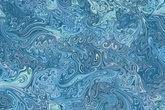 Абстрактная жидкая текстура в оттенках синего, светло-голубого и белого