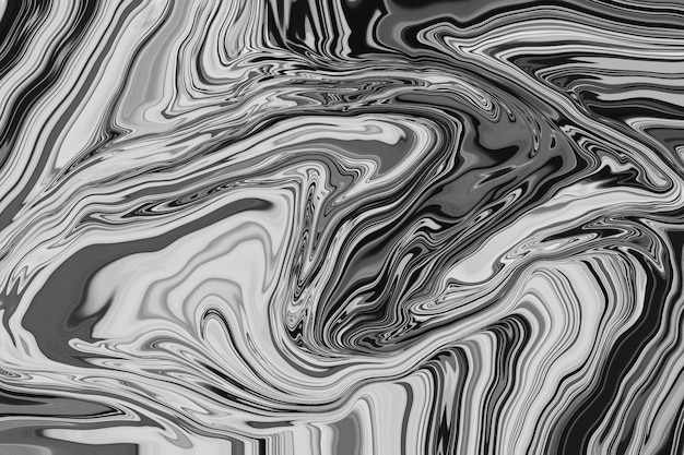 Abstract Liquify Black And White Marble Background For Your Design