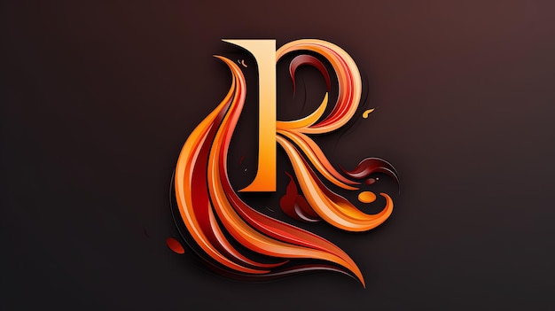 Abstract logo of the letter R generated by AI