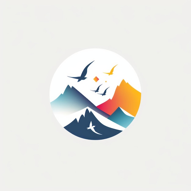 Abstract logo voor een reisorganisatie Ontdek de wereld
