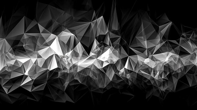 Premium AI Image | Abstract low poly background of triangles in dark ...