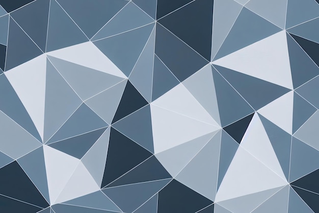 Abstract low poly triangle seamless pattern 3d render