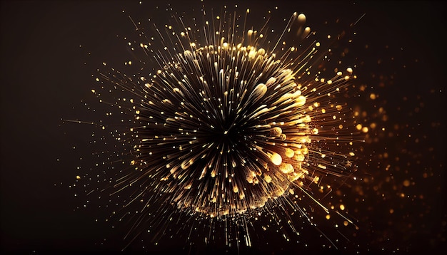 Abstract luxe mooi kristal explosie vuurwerk concept Generatieve AI