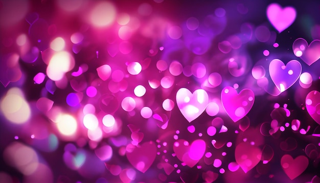 Abstract luxury beautiful crystal heart pink purple Love concept Generative A