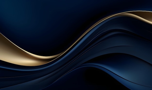 Photo abstract luxury blue gold background