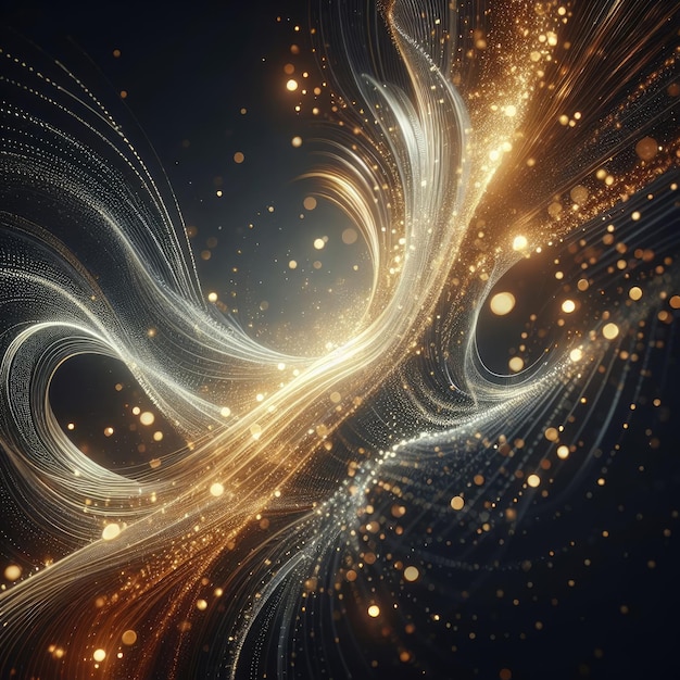 Abstract luxury gold yellow glitter light background with Generative AI