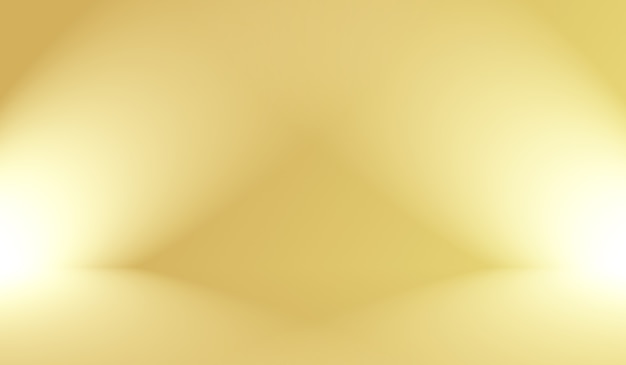 Foto abstract luxury gold gradiente giallo parete studio, bene utilizzare come sfondo, layout, banner e presentazione del prodotto.