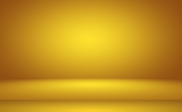Абстрактная роскошная золотая желтая градиентная студийная стена хорошо подходит для использования в качестве фона и баннера ...
