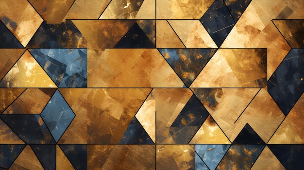 Abstract Luxury Golden Geometric Design