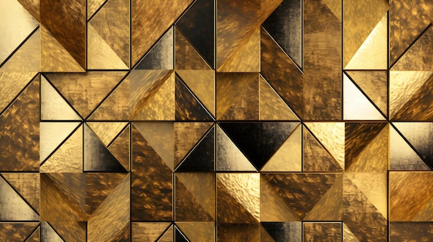 Abstract Luxury Golden Geometric Design