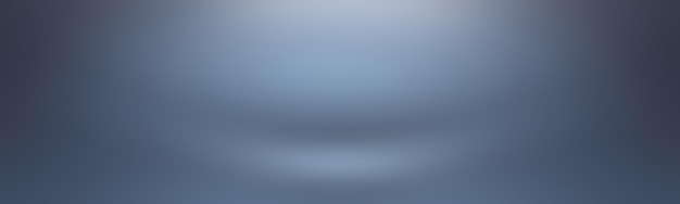 Фото Абстрактный роскошный градиент синий фон гладкий темно-синий с черной виньеткой студийный баннер
