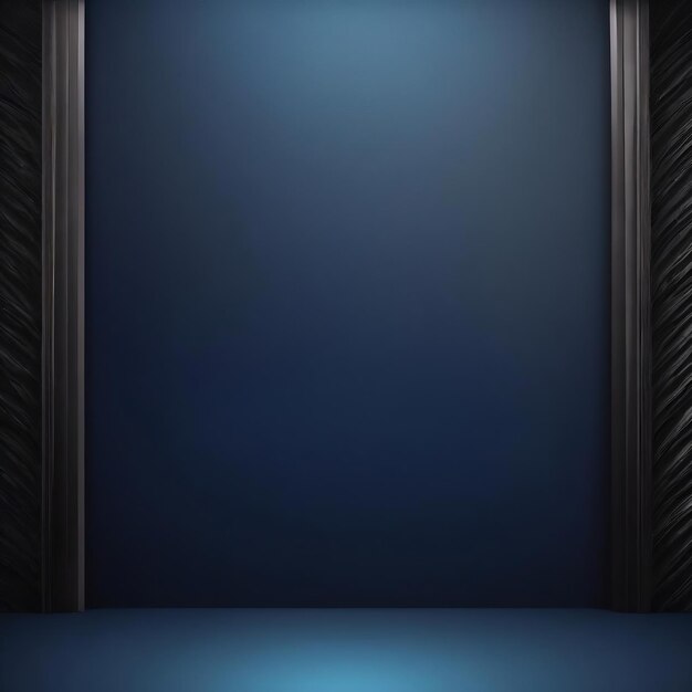 Abstract luxury gradient blue background smooth dark blue with black vignette studio banner