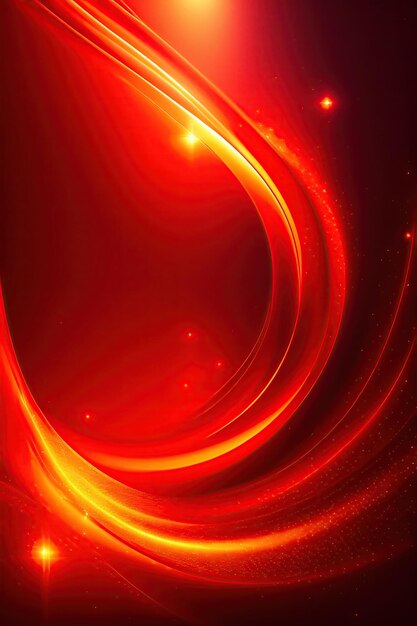 Abstract luxury red background with wave and particle Modern abstract banner