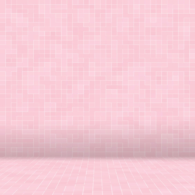 Foto mosaico senza cuciture del modello di vetro delle mattonelle di pavimento di tono rosa pastello dolce di lusso astratto