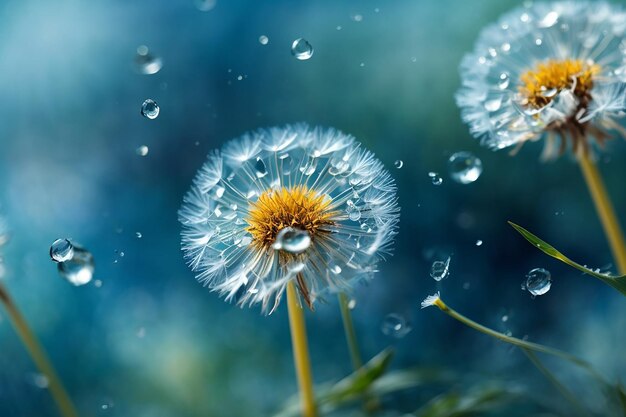 Abstract macro photo with water drops artistic background for desktop tranquil abstract closeup art