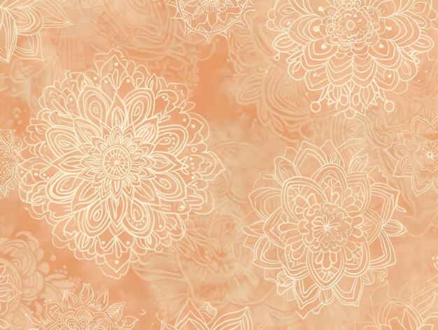 Photo abstract mandala artwork with a vibrant orange hue