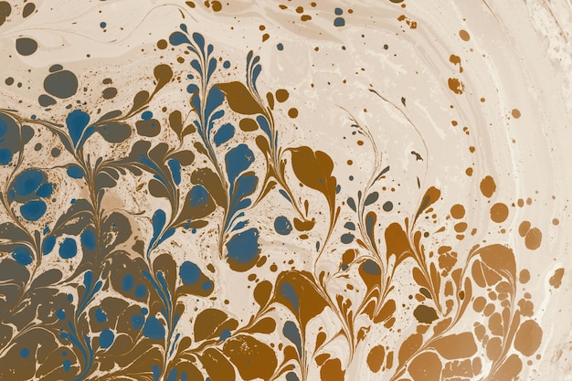 Abstract marble floral pattern texture Traditional art of Ebru marbling