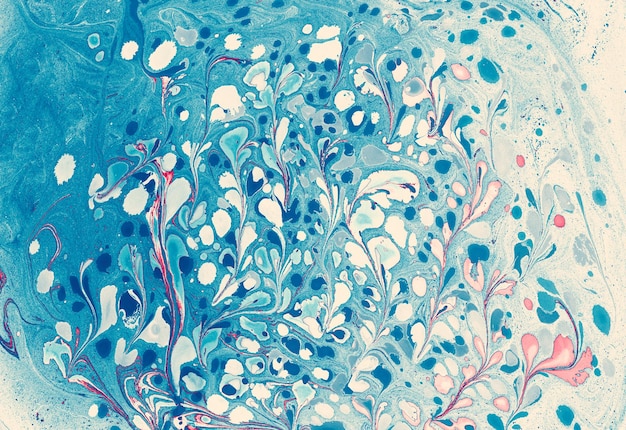 Abstract marble floral pattern texture Traditional art of Ebru marbling