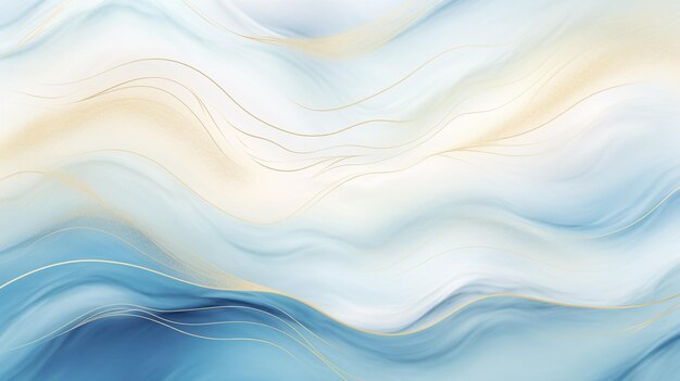 Abstract marble pastel gradient background and golden lines