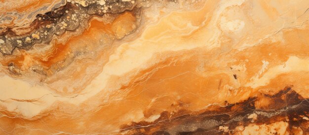 Photo abstract marble texture in light yellow and orange on black background