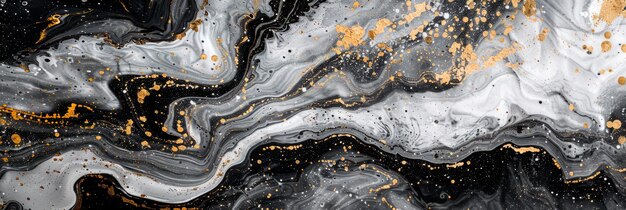 Abstract a marble wall with intricate ink swirls and paint splatters Generative AI