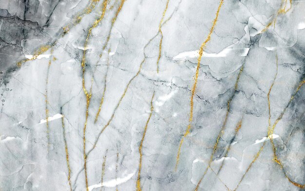 Carta da parati astratta in marmo, arte funzionale, linee dorate e sfondo in marmo grigio